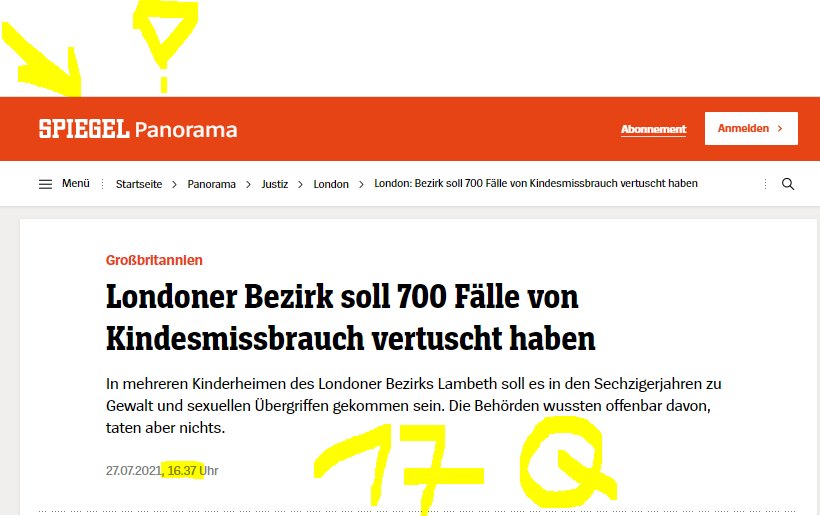Na obrázku môže byť text, v ktorom sa píše „SPIEGEL Panorama Menu Startseite Panorama Justiz London Abonnement Anmelden London: Bezirk soll 700 Falle von Kindesmissbrauch vertuscht haben Großbritannlen Londoner Bezirk soll 700 Fälle von Kindesmissbrauch vertuscht haben In mehreren Kinderheimen des Londoner Bezirks Lambeth soll es in den Sechzigerjahren zu Gewalt und sexuellen Übergriffen gekommen sein. Die Behörden wussten offenbar davon, taten aber nichts. 77Q 27.07.2021 16.37 Jhr“