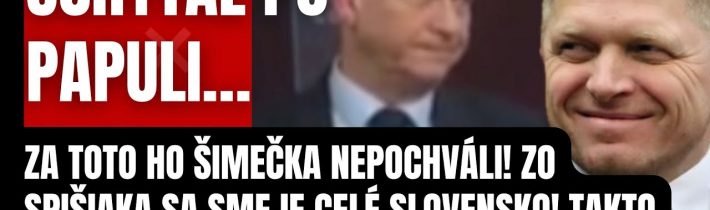 Za toto ho Šimečka nepochváli! Zo Spišiaka sa smeje Slovensko! Takto dostal na bendžo od Esa Smeru
