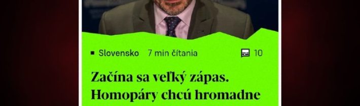 Pán Sabo s pánom Špačkom nie sú jediní. Homosexuálne páry to však nebudú mať je…