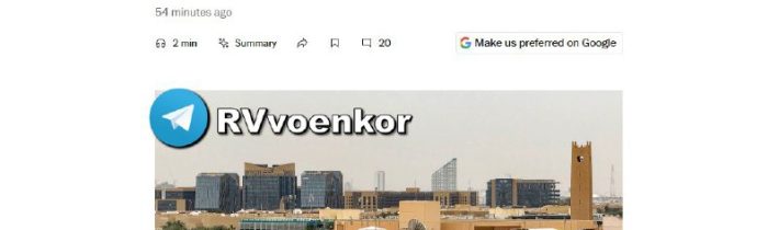 Irán zaútočil na sídlo CIA v hlavnom meste Saudskej Arábie, – Washington Post. …