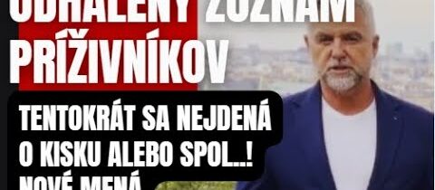 Odhalený zoznam príživníkov. Mená politikov váš šokujú, nejde však len o nich