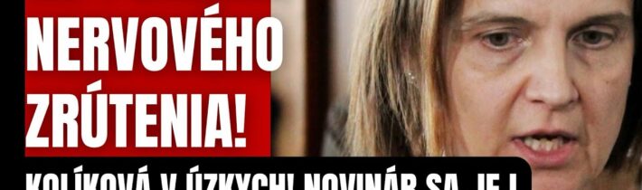 Skoro odpadla! Kolíková v úzkych! Novinár sa jej spýtal niečo, čo ju zjavne rozhodilo #politika