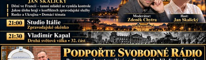 19:00 – Studio Berlín – ŽIVĚ – Jan Skalický – Dění ve Francii –