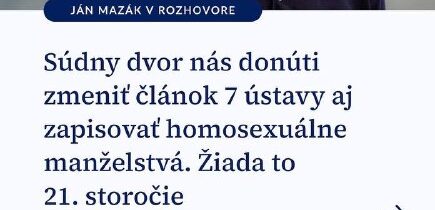 No lebo si to povedal ty…