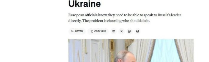 Európa hľadá, koho poslať s úctouk Putinovi.Trápne čo ísť a kľaknúť?…