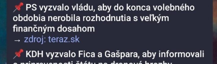 Nakuknite aj sem  https://t.me/obcanonline/143 – každý deň aktuálny prehľad uda…