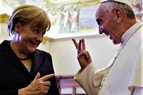 Sú hrobármi Európy Frau Merkelová a Bergoglio?