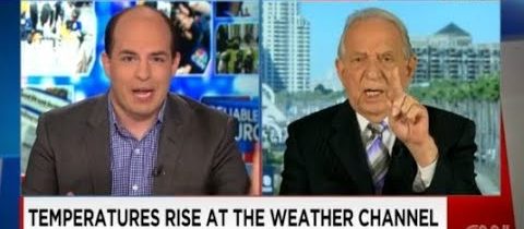Zakladateľ Weather Channel a vedec John Coleman, vysvetľuje  globálne otepľovanie moderátorovi CNN