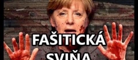 Fašistická sviňa Merkelová  ide dole !