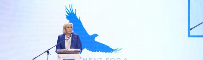 Projev Marine Le Pen na konferenci MENF (Hnutí pro Evropu národů a svobody) v Praze