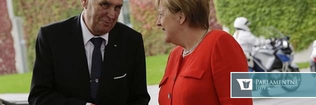 Merkelová venovala Zemanovi len tridsať minút, posmieva sa server. Nie je pre ňu partner