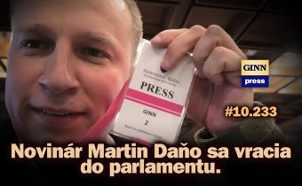 Novinár Martin Daňo sa po 142 dňoch vracia do parlamentu #10.233