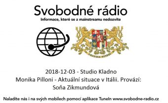 2018-12-03 – Studio Kladno – Monika Pilloni – Aktuální situace v Itálii Provází Soňa Zikmundová