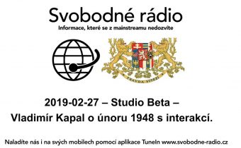 2019 02 27 – Studio Beta – Vladimír Kapal o únoru 1948 s interakcí