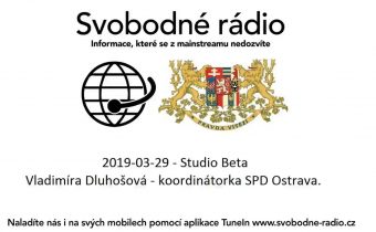 2019-03-29 – Studio Beta – Vladimíra Dluhošová – koordinátorka SPD Ostrava.