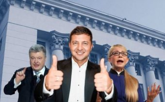 Komik Zelenskyj zvíťazil v prvom kole prezidentských volieb na Ukrajine a porazil Porošenka