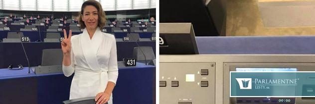 Prvé fotky Nicholsonovej z europarlamentu: Takto sa nahodila