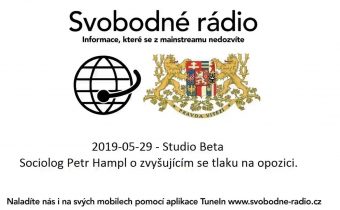 2019-05-29 – Studio Beta – Sociolog Petr Hampl o zvyšujícím se tlaku na opozici.