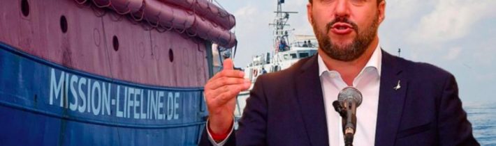 Nemecká cenzúra: Salvinimu zakázali zverejňovať foto lode mimovládky prevážajúcej migrantov