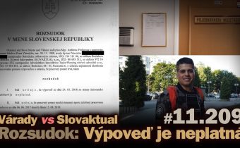 Verdikt: Výpoveď je neplatná! Pracovný spor Várady vs Slovaktual ešte nekončí #11.209