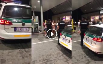 VIDEO: Polícia zakročila na pumpe proti agresívnemu Rómovi