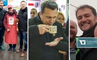 VIDEO Matovič dával klobásy, Danko slovenské krevety a Blanár kapustnicu. Politici takto kampaňovali