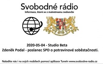 2020-05-04 – Studio Beta –  Zdeněk Podal – poslanec SPD o potravinové soběstačnosti.