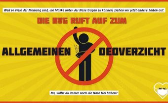 Dopravní úřad v Berlíně naléhá na cestující nepoužívat deodoranty, aby ostatní nosili roušky