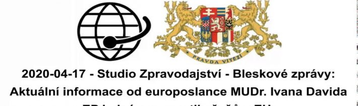 2020 04 17   Studio Zpravodajství   Bleskové zprávy
