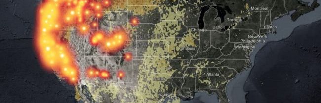 Dym z lesných požiarov na západe USA zasiahol východné pobrežie