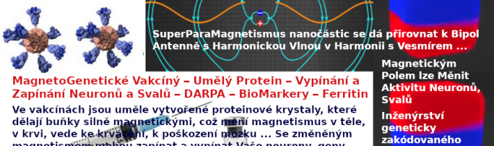 MagnetoGenetické Vakcíny – Umělý Protein – Vypínání a Zapínání Neuronů, Smyslů, Těla a Svalů – DARPA – BioMarkery – Ferritin