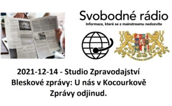 2021-12-14 – Studio Zpravodajstvi – Bleskové zprávy: U nás v Kocourkově, Zprávy odjinud.