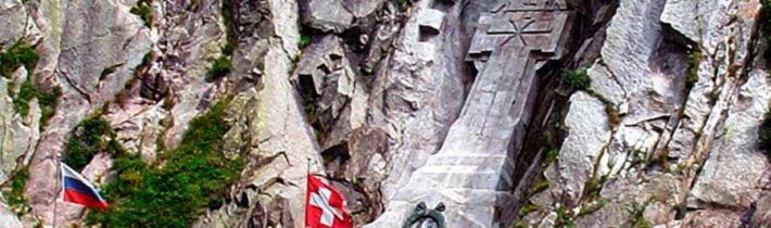 Vandali poškodili pamätník Suvorovovi vo švajčiarskych Alpách