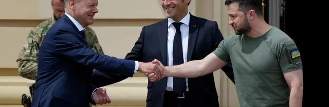 Macron a Scholz na návšteve Kyjeva Zelenského veľmi nepotešili