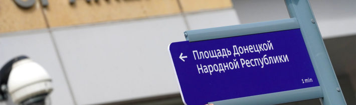 Moskva přejmenovala prostor před velvyslanectvím USA na náměstí Doněcké lidové republiky