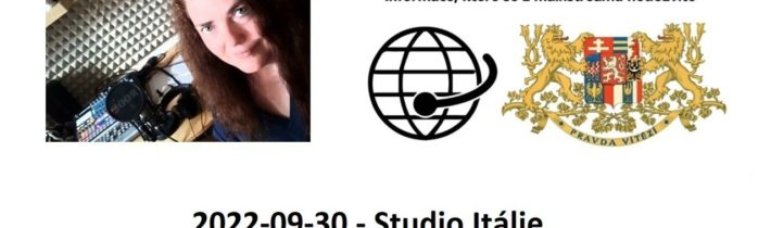 2022-09-30 – Studio Itálie – Zpravodajské pilulky: aktuality a rezonující témata