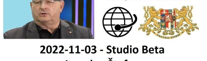 2022-11-03 – Studio Beta –  Jaroslav Štefec, vojenský analytik o situaci na Ukrajině.