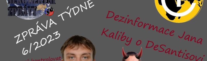 Kaliba a jeho dezinformace o DeSantisovi: Prý chce sledovat menstruaci studentek. Je to blbost