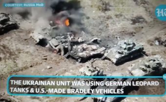Putin ponižuje NATO; Rusko předvádí ukořistěné německé tanky Leopard a americká vozidla Bradley…