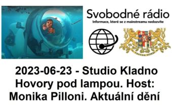 2023-06-23 – Studio Kladno – Hovory pod lampou. Host: Monika Pilloni. Aktuální dění.