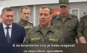 VIDEO: „S teroristami sa nevyjednáva. Tých treba zlikvidovať,“ reaguje Medvedev na teroristické útoky Zelenského režimu namierené proti ruským civilistom. „Američania a Európania sa podporou ukrajinského režimu vydali na vojnovú c