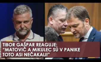 Gašpar reaguje na situáciu v polícii: Matovič a Mikulec SÚ V PANIKE, TOTO asi nečakali