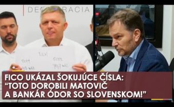 Fico ukázal ŠOKUJÚCE čisla: TOTO dorobili Matovič a bankár Ódor so Slovenskom