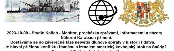 2023-10-09 – Studio Kalich – Monitor, procházka zprávami, informacemi a názory