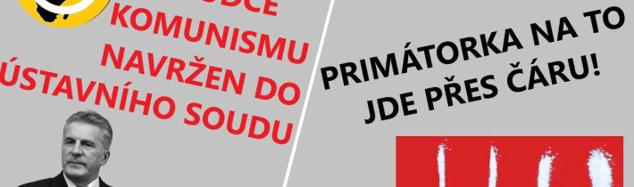 Brněnská primátorka za čárou, prezidentčík a Ústavní soud, nahlašování na pracovišti – ŽIVĚ 1.8.2023