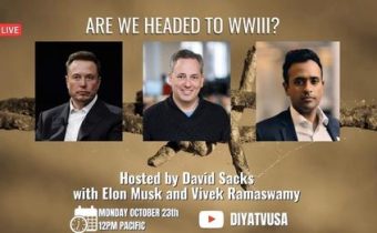 VIDEO: Videozáznam debaty Elona Muska o situačnej aktualizácii v súvislosti s konfliktom v Izraeli a na Ukrajine & ako sa vyhnúť vypuknutiu 3. svetovej vojny (Inšpirujúca diskusia plná triezveho pohľadu na aktuálne dianie americkými očam
