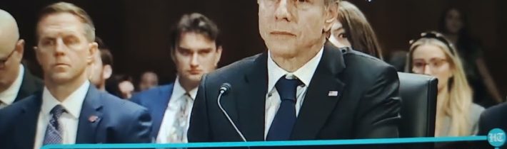 „Hanba vám“: Antony Blinken donucen přerušit svoje vystoupení v Kongresu USA, protože vypukl…