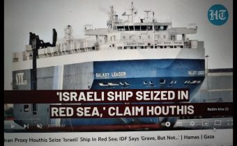 Írán v zastoupení jemenských Hutiů zadržel „izraelskou“ loď v Rudém moři; Izraelské obranné síly…