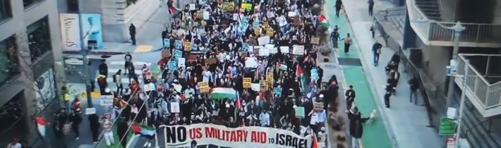 Pro-palestinská demonstrace v San Francisku…