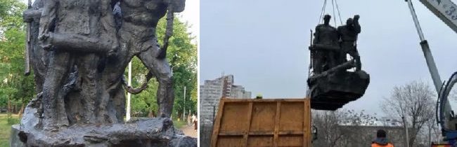 V Kyjevě byl zbořen pomník posádce sovětského obrněného vlaku Taraschanets – INFOKURÝR